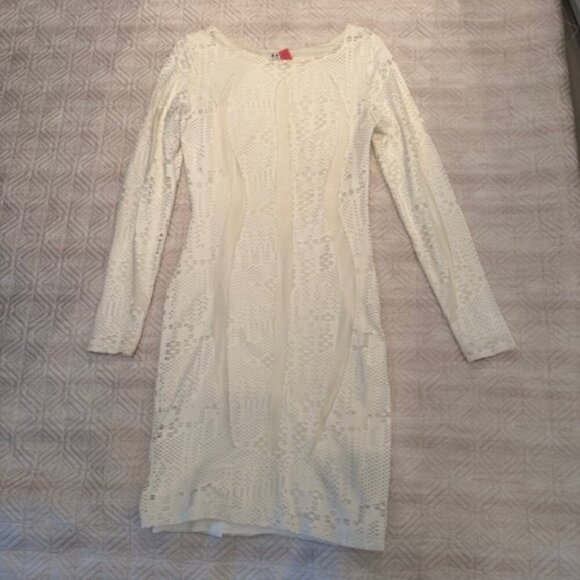 NEW White Long Sleeve Dress, REISS, US 6 - Picture 5 of 7